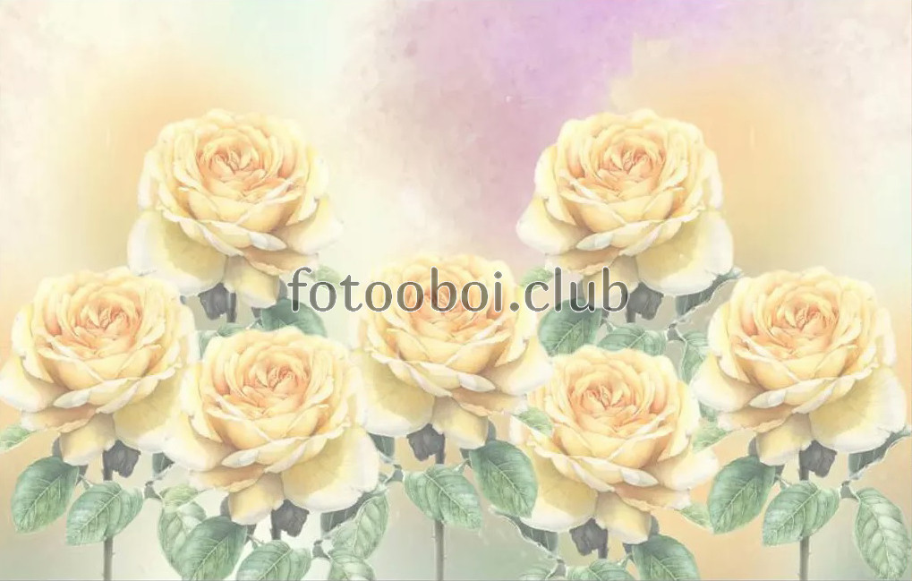 желтые розы, акварель, живопись